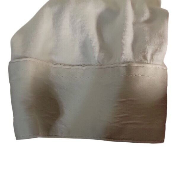 J. Jill Womens Silk-Trimmed‎ Henley Long Sleeve Shirt L White Pima Cotton/Modal - Picture 4 of 5